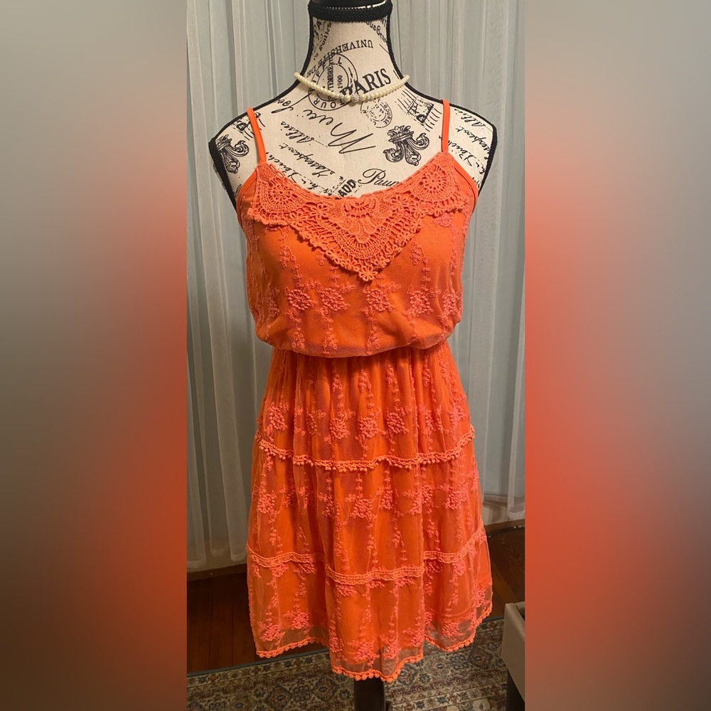 Coral colored dress
